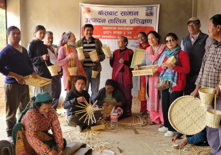 बाँसबाट सामान उत्पादन तालिम, प्रशिक्षण
